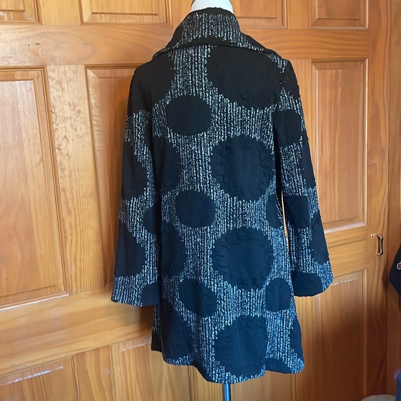 NWT Violet Ruby Size M Textured Dot Ponte Zip Jacket - Picture 3 of 10